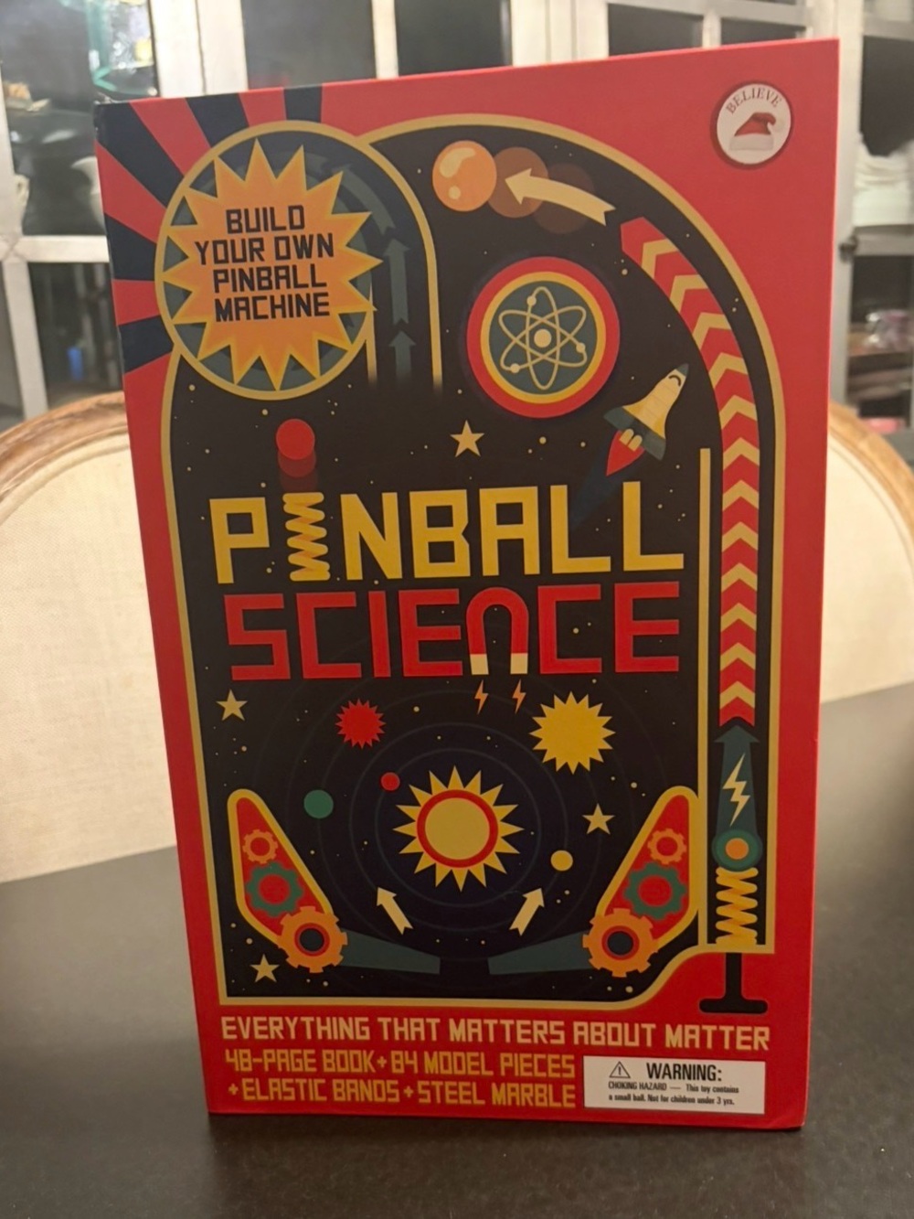 Pinball Science Kit - Red & Black Retro Game Box